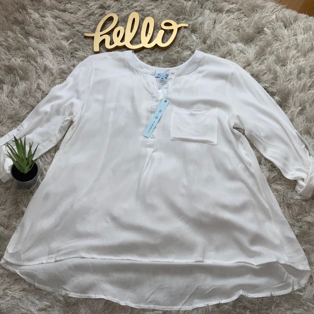 NWT| She + Sky white high low top